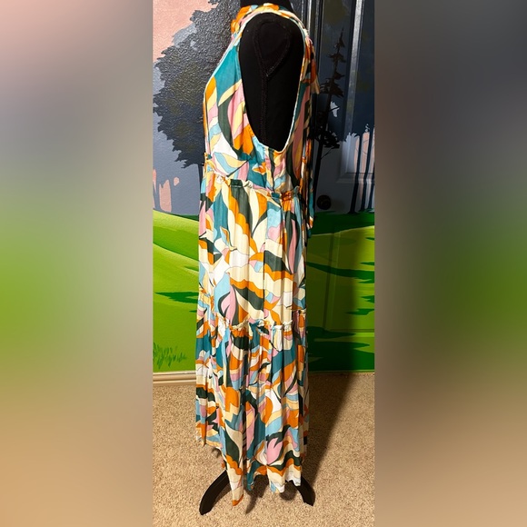 Anthropologie Maeve Halter Tie Maxi Sz L NWT - Picture 2 of 6